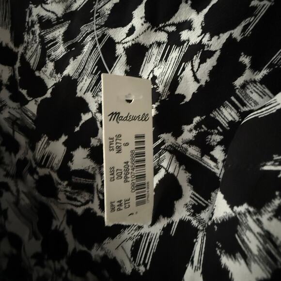 Madewell Floral Crepe Button Front Blouson Mini Shirtdress NWT Size 6 - Picture 5 of 9